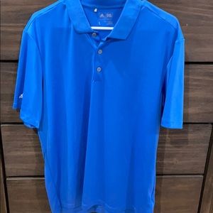 Sky blue adidas golf polo